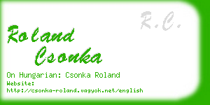 roland csonka business card